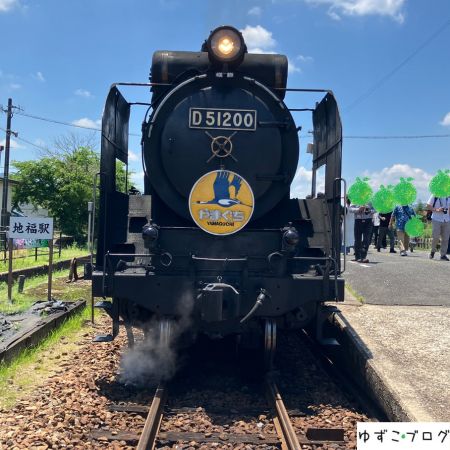 SLやまぐち号、地福駅の停車時間で撮影